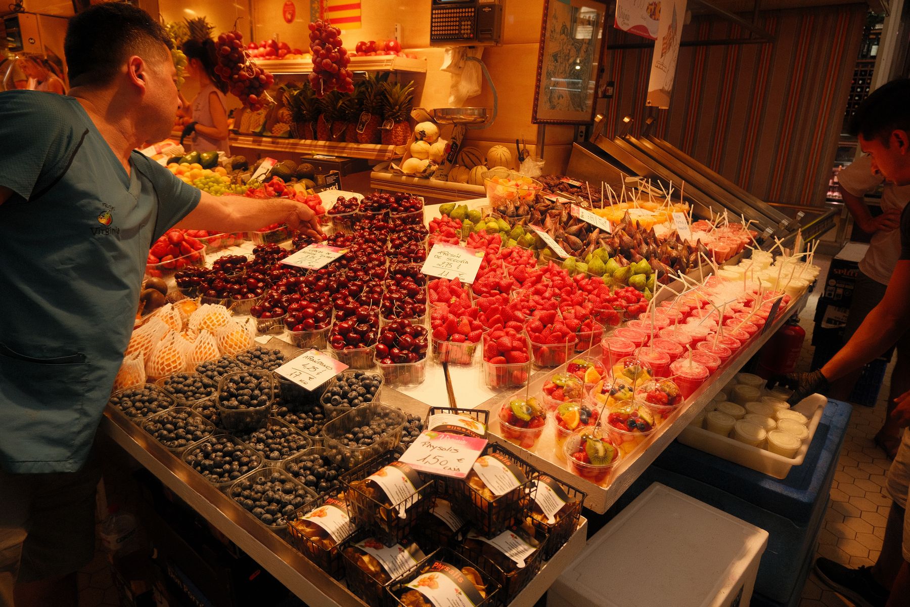 Fruit stall at La Boqueria